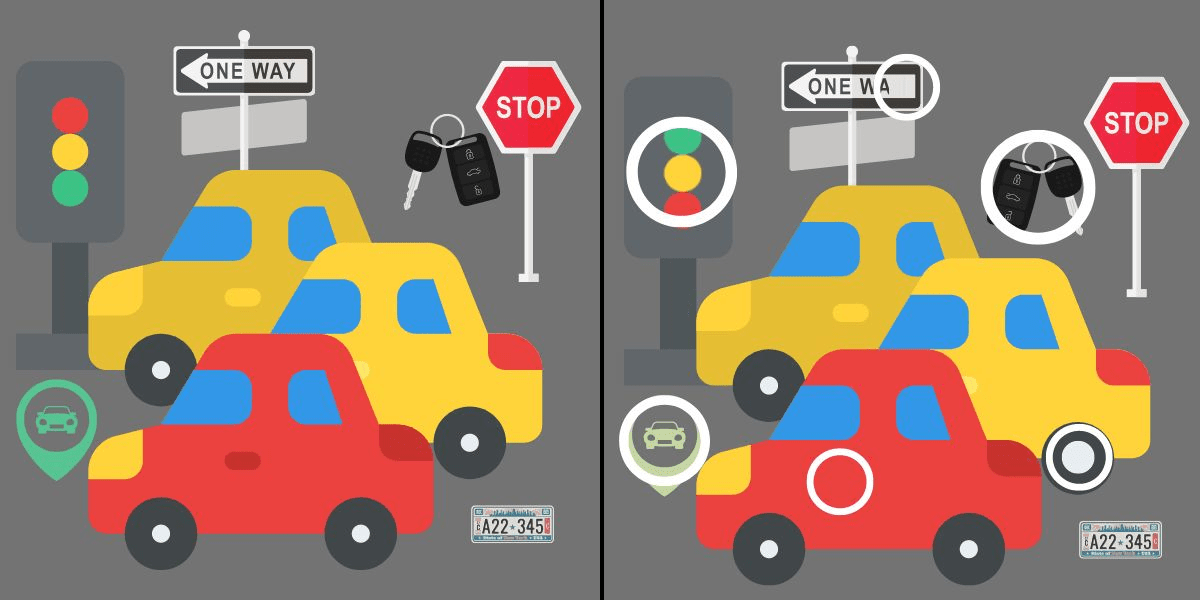 Sfida Trova la differenza: potenzia le tue capacità di osservazione con questa scena automobilistica ad alto numero di ottani! trova 6 modifiche in meno di 11 secondi!